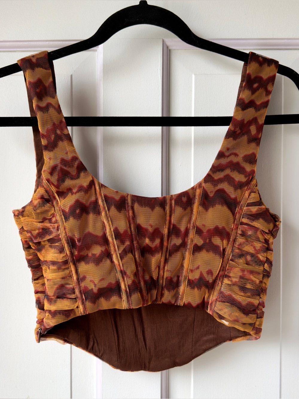 Zara Corset Style Crop Top Size Small - Picture 3 of 5